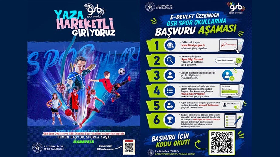 GSB Spor Okulları Başlıyor
